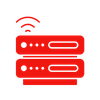 Data Center Icon Red